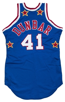 Scarce 1976-78 Lou Dunbar Game Used Harlem Globetrotters Road Jersey 